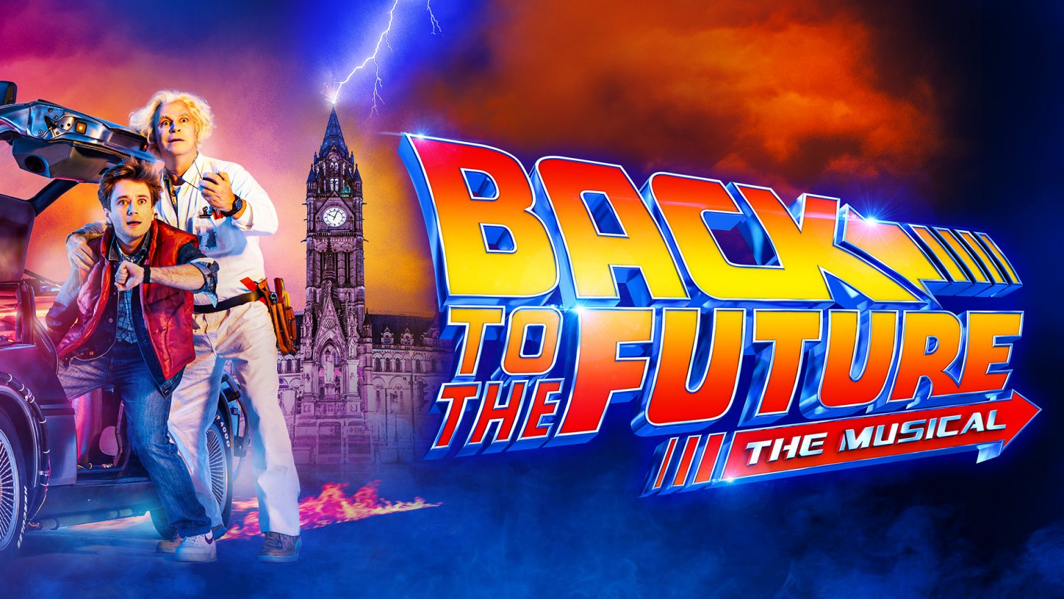 Acteurs uit Back to the Future musical ontmoeten Christopher Lloyd in